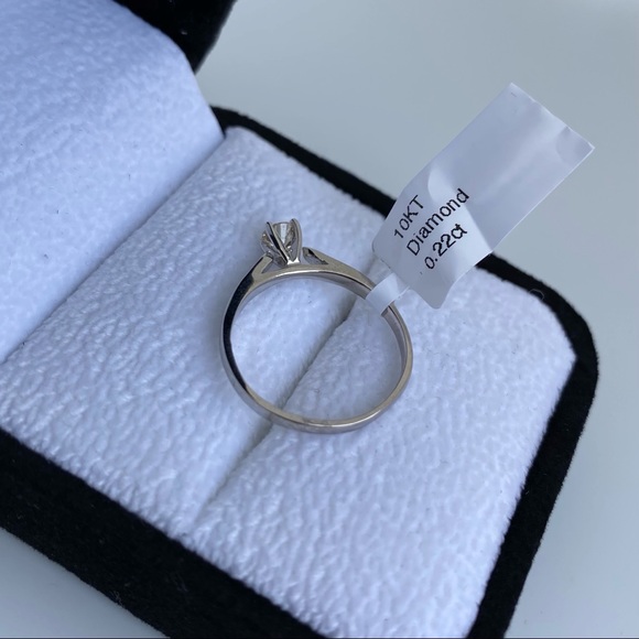 SOLD|0.22ct. Diamond 10K Gold Engagement Ring - Picture 7 of 7